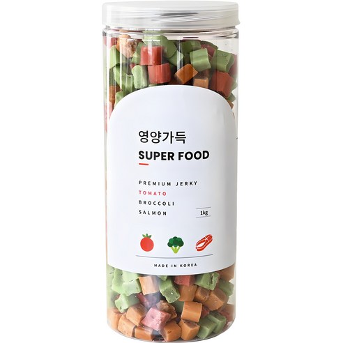 제로랩스 영양가득 져키, 토마토+브로콜리+연어, 1kg, 1개