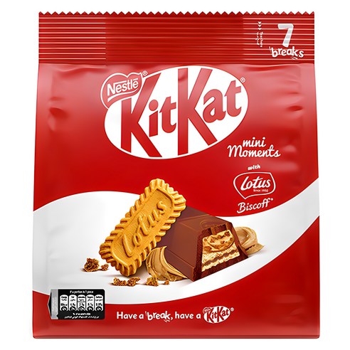 KitKat 로투스 미니 모먼트 초콜릿 7개입, 116.2g, 2개