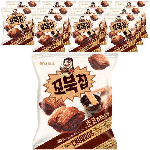 오리온 꼬북칩 초코츄러스맛, 30g, 12개