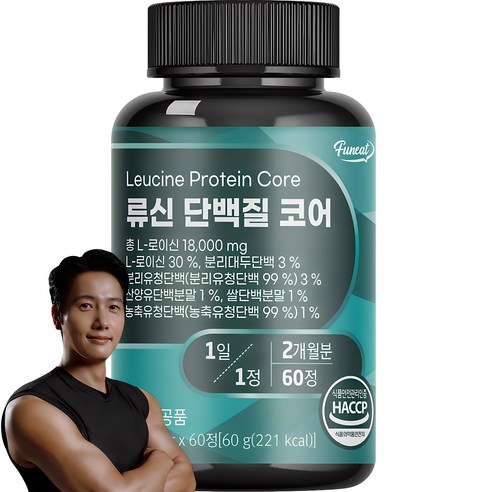 퍼니트 류신 단백질 코어 60g, 60정, 1개