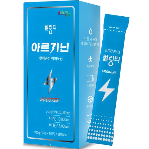 힐링티 아르기닌 활력충전 아미노산 부스터 타우린 비타민, 100g, 3개