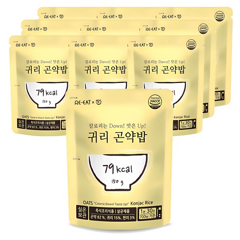 리잇 귀리곤약밥 79kcal, 150g, 10개