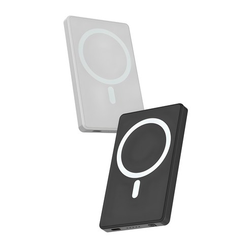 플레오맥스 맥세이프 보조배터리 PMPB-McSlim 5000mAh PD충전 20W 고속 슈퍼 슬림, 화이트