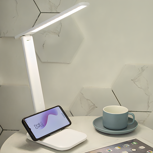 라도스트 LED 독서등 스탠드, 화이트