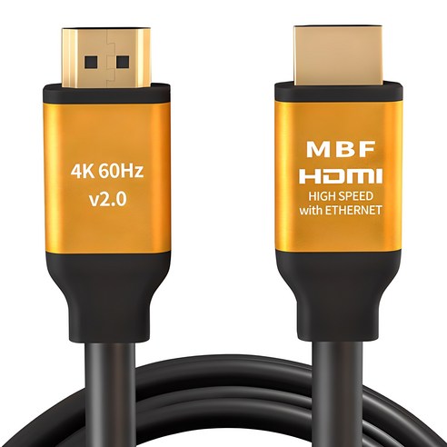 엠비에프 미니멀단자 UHD HDMI2.0 골드 모니터케이블 MBF-GSH2015, 1개, 1.5m