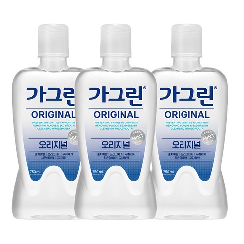 가그린 오리지널 구강청결제, 750ml, 3개