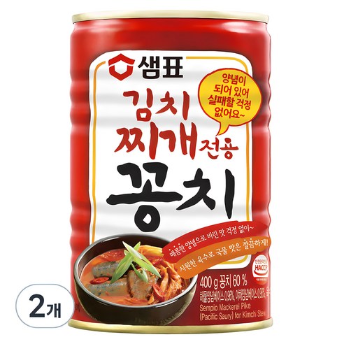 샘표 김치찌개용 꽁치 통조림, 400g, 5개