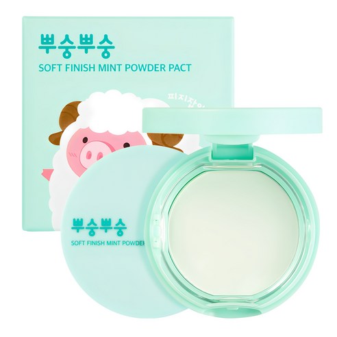 미팩토리 뿌숭뿌숭 파우더팩트 9g, 민트, 1개