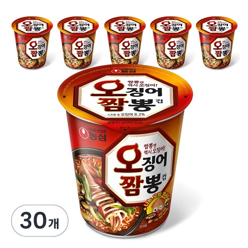 농심 오징어짬뽕 컵, 30개