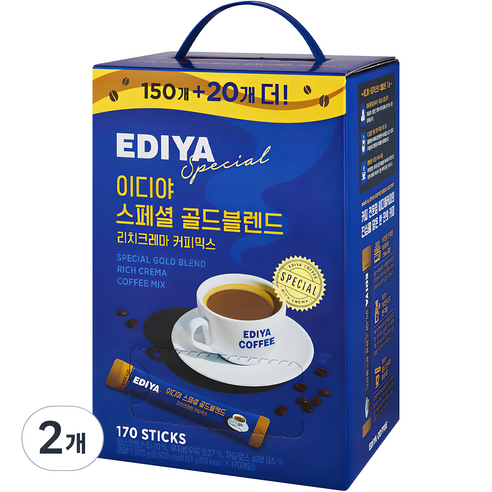 이디야 스페셜 골드블렌드 커피믹스, 11g, 170개입, 2개