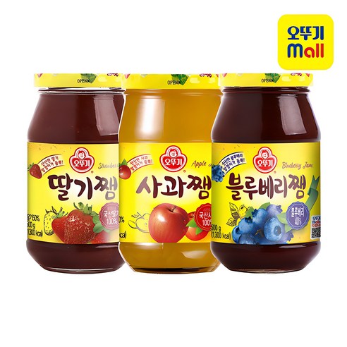 딸기쨈 500g+사과쨈 500g+블루베리쨈 500g