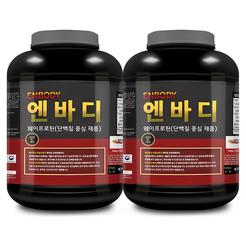 1+1 엔바디 웨이프로틴 고함량 단백질보충제 /아미노400 증정, 2kg, 2개