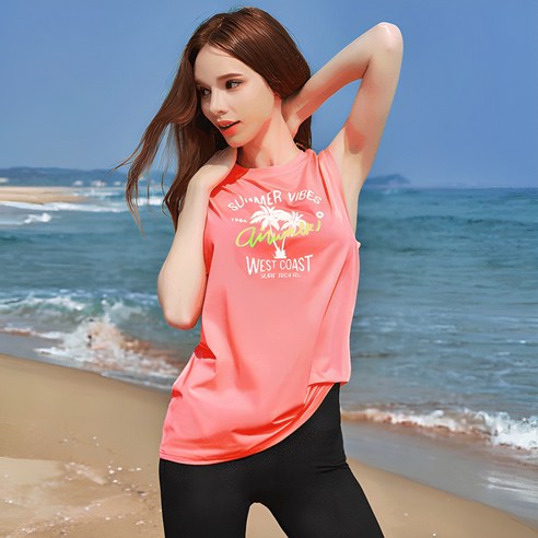 에어워크서프 여성래쉬가드 민소매 티셔츠 YAWe5256