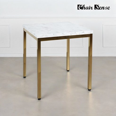 대리석식탁 추천 상품체어센스 다비드 600x600 골드 테이블 제품 사진