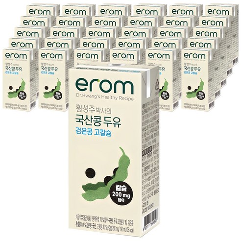 이롬 황성주 박사의 두유 검은콩 고칼슘, 190ml, 32개