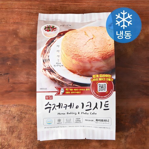 장가네제과 수제 화이트 케이크시트 미니 (냉동), 120g, 1개