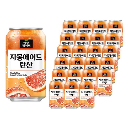 미닛메이드 자몽에이드 탄산, 355ml, 24개 
생수/음료