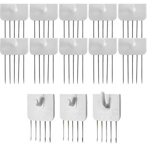 꼭꼬핀 일자형 10개 + 꼭꼬핀파워 일자형 2개 + 꼭꼬핀파워 U자형 1개, 1세트