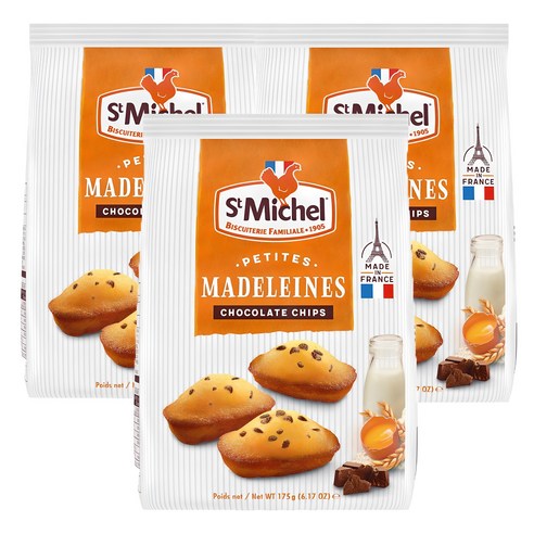 생미쉘 초코칩 마들렝, 175g, 3개