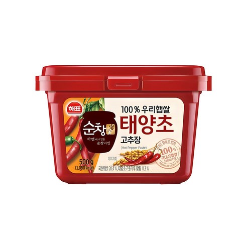 순창궁 우리햅쌀 태양초 고추장, 500g, 1개