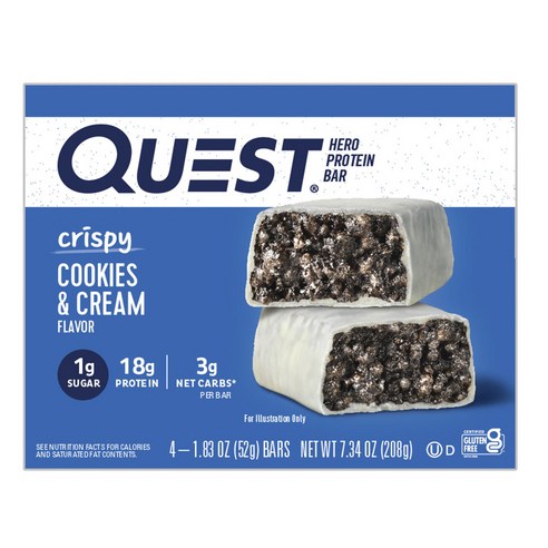 888849011599 Bar Cookies Cream Crispy Hero Protein QUEST QUEST 高蛋白能量棒 Quest Nutrition