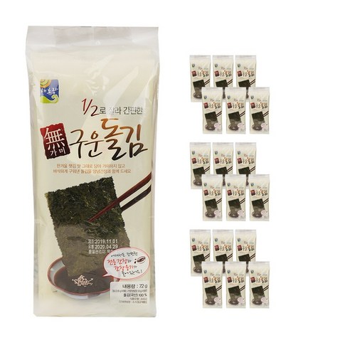 메이저유통 해초랑 무가미 구운돌김 1박스(6g x 18봉), 18개, 무가미 구운돌김(6g x 18봉)