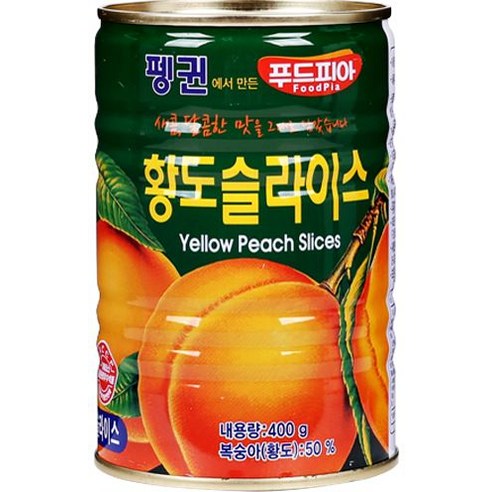 올따옴) 펭귄 황도 슬라이스 400g 12입, 12개