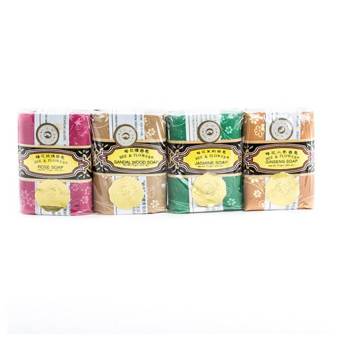 Bee & Flower 솝, 75g, 1개, JASMINE+GINSENG+SANDAL WOOD+장미