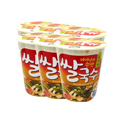 백제 쌀국수 김치맛, 58g, 6개