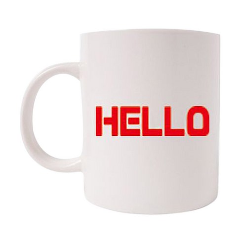 의미가 머그컵 26 x 9.5 cm, HELLO RED, 1개