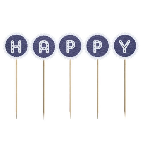 와니데코 미니파티픽 HAPPY, 네이비, 1개