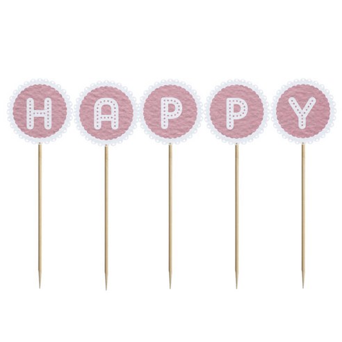 와니데코 미니파티픽 HAPPY, 인디핑크, 1개