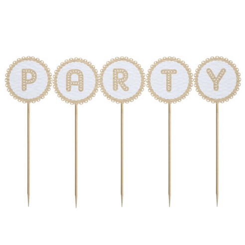 와니데코 미니파티픽 PARTY, 화이트+베이지