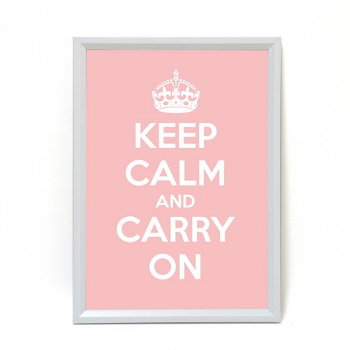 [천삼백케이] [킵캄앤캐리온] SOHO화이트 KEEP CALM 포스터 - 10Colors, 핑크
