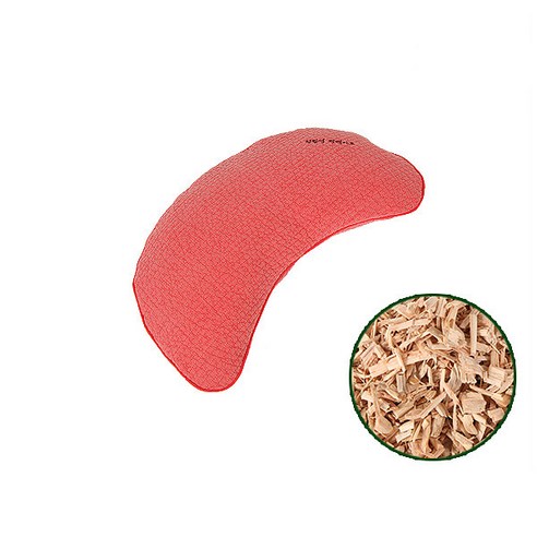 [친환경편백아트] 편백베개 클래식 파쇄칩 반달 중, 핑크