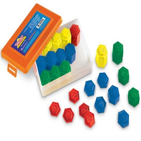 [Learning Resources] 육각 저울추 Hexagram Weights (54개), 본품