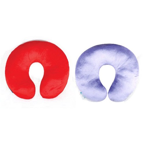 씨엘마켓 폴리 원컬러 목쿠션, 레드, 퍼플
