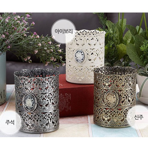[인투데코] 레이스통 대, 아이보리, 1개