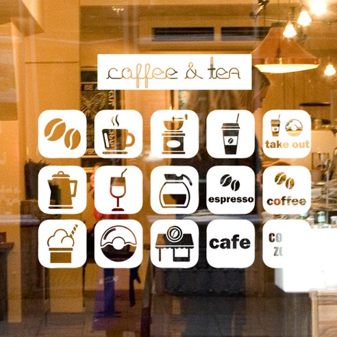 [꾸밈]- CAFE MENU- (ik186), 화이트