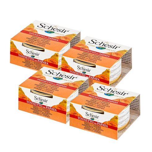 쉐지애 네이처 캣 75g, 참치+파파야 혼합맛, 4개