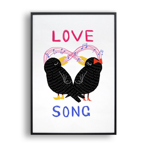 [올뉴프레임] Love song, (MDF블랙)