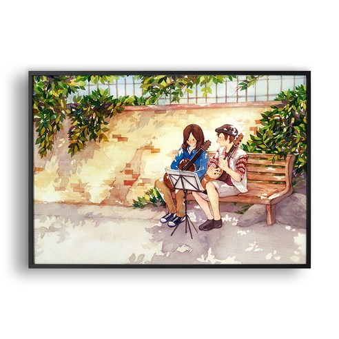 [올뉴프레임] 음악이 울리는 거리에서, (MDF화이트)