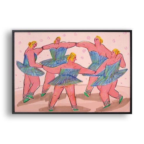 올뉴프레임 Ballerina 8 그림액자, MDF블랙