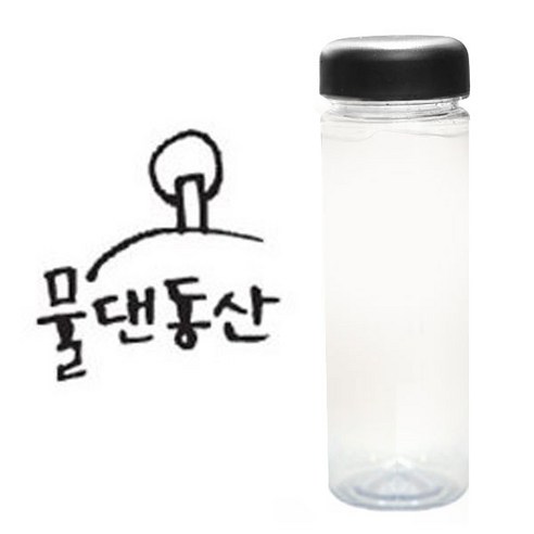 1AM 캘리그라피 보틀_검은뚜껑, 물댄동산 (진회색), 500ml