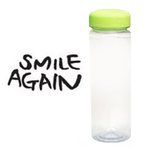 1AM 캘리그라피 보틀 연두뚜껑, smileA (진회색), 500ml