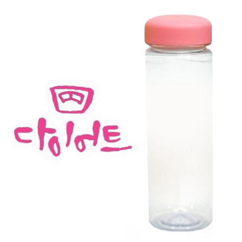 1AM 캘리그라피 분홍뚜껑 보틀, 다이어트 (핑크), 500ml