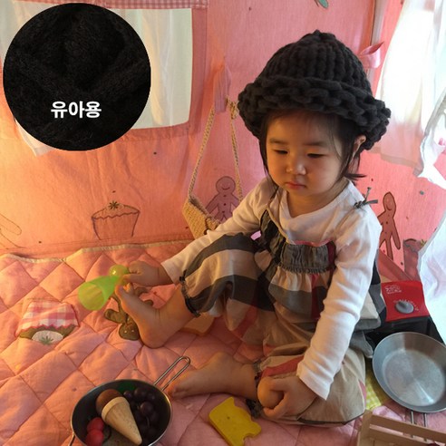 [GOODSIL]보카시론 핼싱키햇DIY패키지 유아용(보카시론2+빅사이즈 줄바늘1), 블랙, 1개