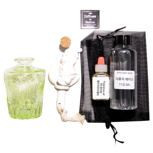 디퓨저KIT-심볼석고리드 그린-향수향, 150ml, 릴리오브더밸리