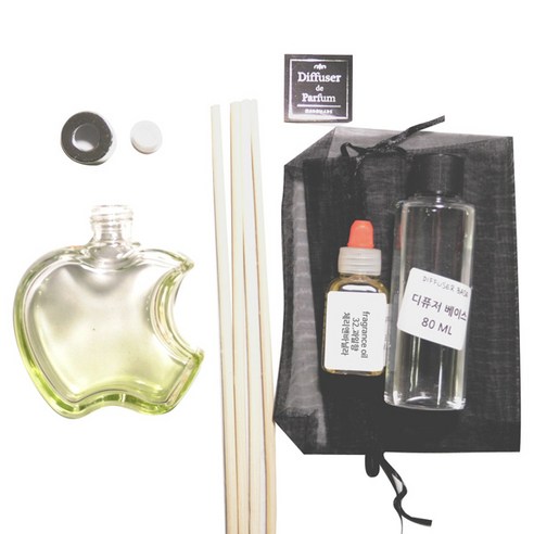 디퓨저KIT-애플6mm우드 그라그린-과일향, 110ml, 체리 앤 바닐라