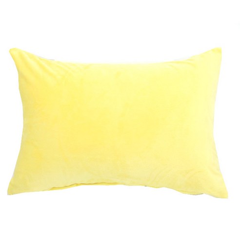 베드앤데코 소프트 극세사 베개커버 40X60cm, 옐로우, 1개
